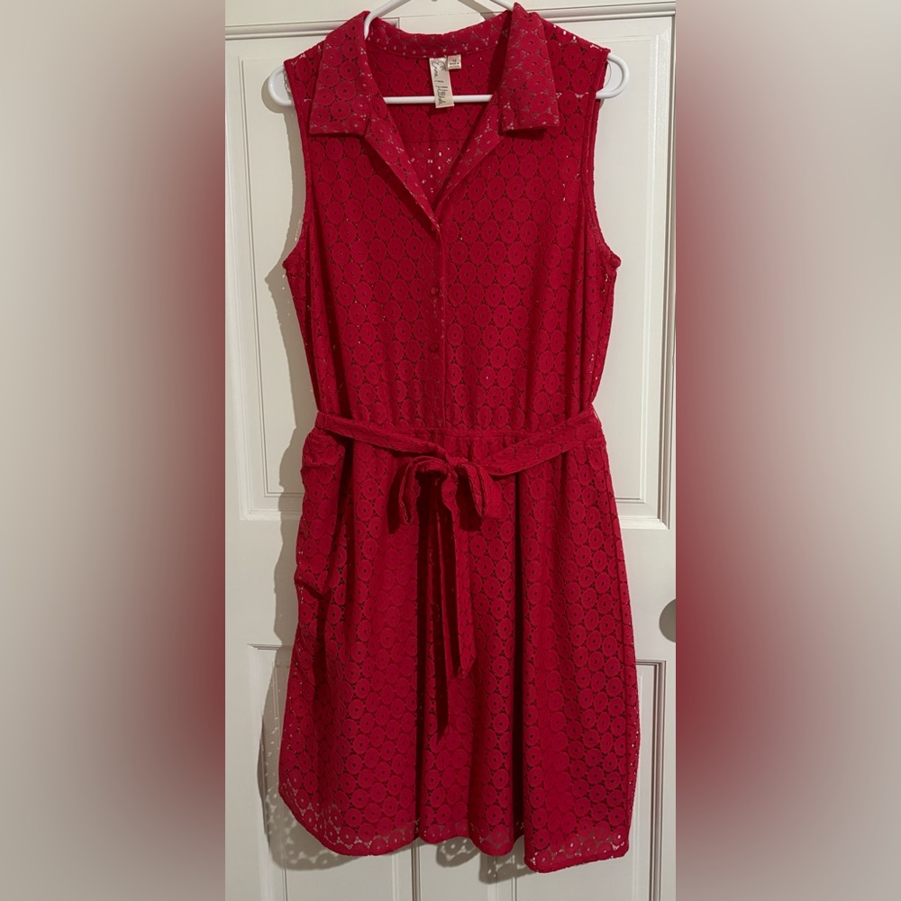 Emma & Michele brand, size 12, Red lace
